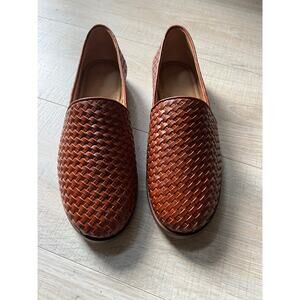 New Nisolo Alejandro woven Slip On Brandy size 9